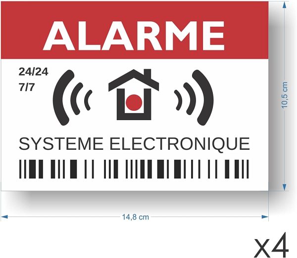 Stickers Alarme - Autocollants Dissuasifs