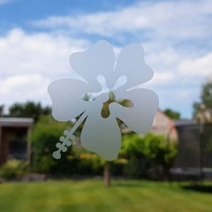 Autocollants anti-collision pour portes vitrées (18 fleurs) - Evitent les chocs d'oiseaux ou heurts de personnes sur les vitres