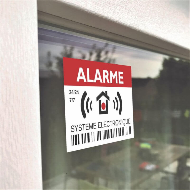 Autocollant protection alarme